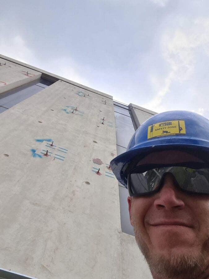 Kyle Burger on a commercial site in Johannesburg